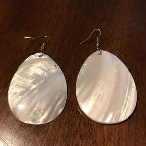 Flat Pearly Irridescent Earrings